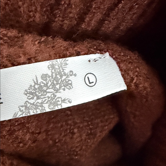 NWT Altar’d State Brown Turtleneck Sweater size large - Picture 10 of 12